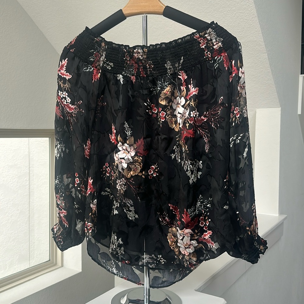 WHBM Floral blouse